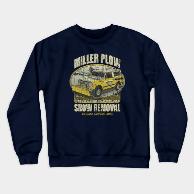 Miller Plow Service 1976 Crewneck Sweatshirt by JCD666